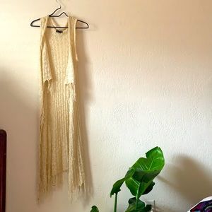 Airy beach cover up or bohemian style vest!